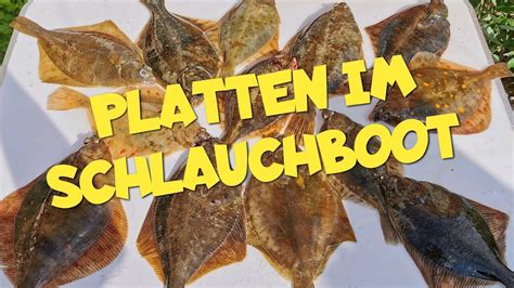 Plattfisch Vom Schlauchboot Angeln Ostsee Pur YouTube