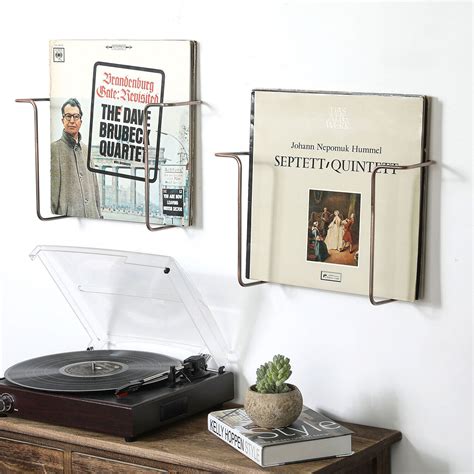 Metal Wall Mounted Vinyl LP Record Display Rack Album Storage Holder