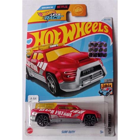 Hot Wheels Surf Duty Red Hw Metro Hotwheels Lets Race Netflix Factory
