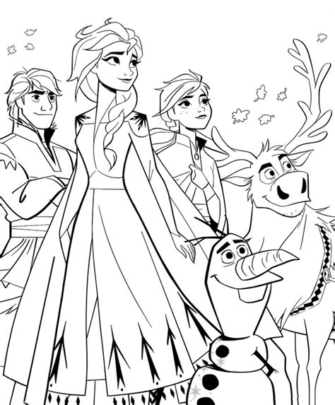 🖍️ Frozen 2 The Movie Printable Coloring Page For Free