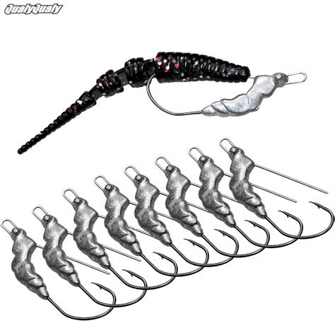 10pcs Lot Anti Hanging Grass Fishing Hook 3g 1 10oz Lead Head Fishhooks