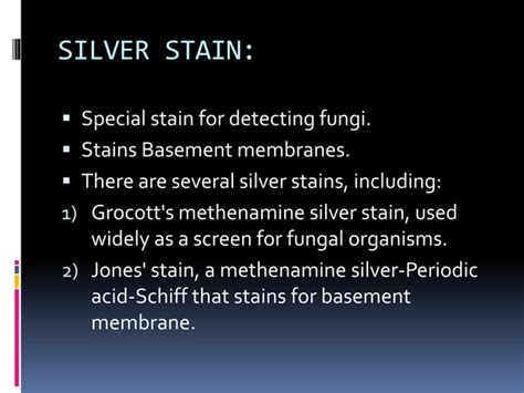 Special stains | PPT