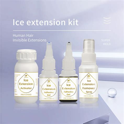 Ice-Hair-Extension-Glue-Gel-Kit-for-Cold-Bonding-Hair-Extension-Four ...