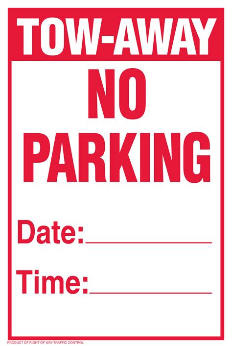 no parking signs printable 6