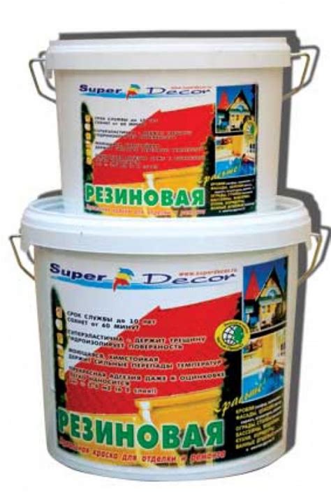 Superdecor Краска резиновая акриловая, эластичная, суперстойкая 12кг ...