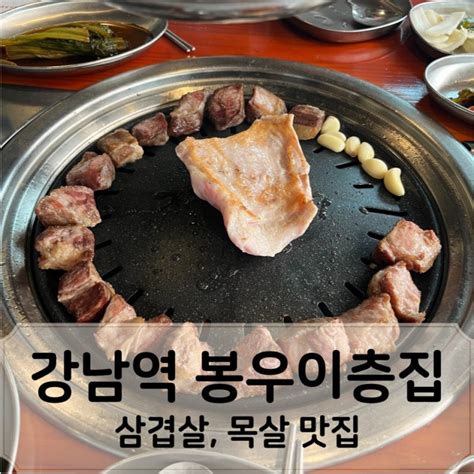 강남역 봉우이층집 목살 맛집 후기삼겹살 이베리코목살모임 회식 장소강남역 고기집 네이버 블로그