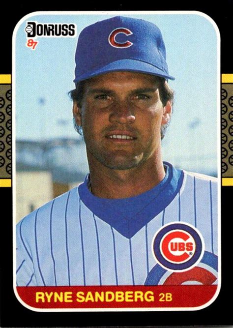 Donruss Baseball Card Ryne Sandberg B Chicago Cubs Sun