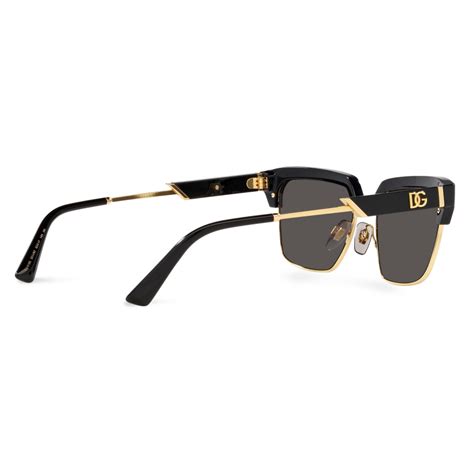 Dolce And Gabbana Dark Sicily Sunglasses Gold Dark Grey Dolce