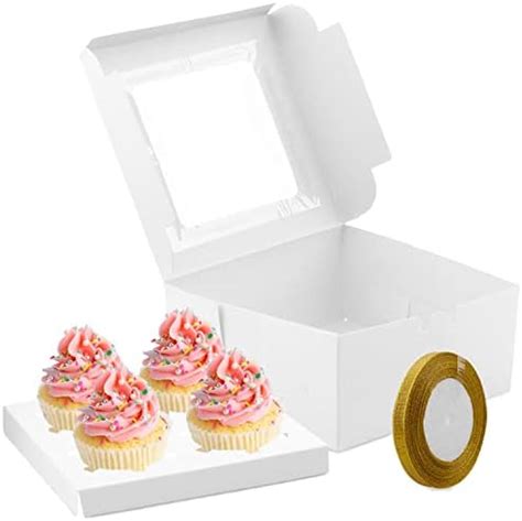 Amazon Jucoan Pack Cupcake Containers Count White Kraft