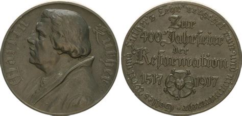 Deutschland Medaille 400 Jahre Luther Medaille 1917 400 Jahre