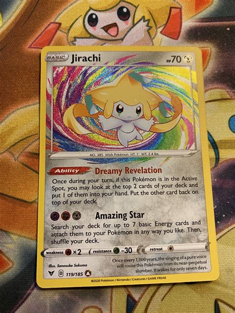 Jirachi Swsh Vivid Voltage Amazing Rare Holo Pok Mon Nm Ebay