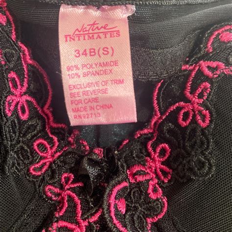 Y2K Black And Pink Lingerie Slip Dress With Sheer Depop