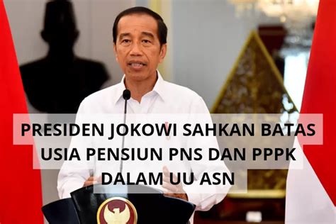 Resmi Disahkan Presiden Jokowi Segini Batas Usia Pensiun Pns Dan Pppk