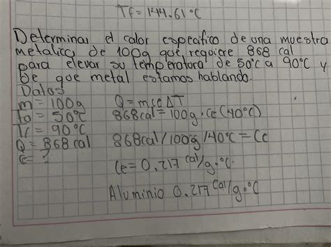 Calcular El Calor Especifico De Una Sustancia Printable Templates Free