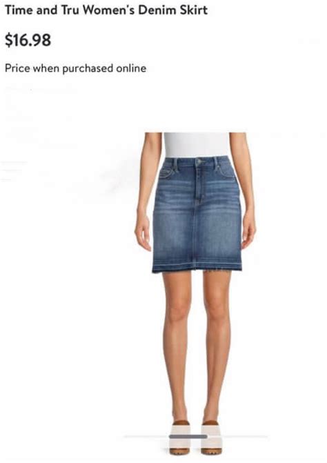 Time And Tru Women S Denim Skirt Curated On Ltk