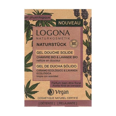 Твердый био-гель для душа Logona Solid Shower Gel Релаксация с коноплей ...