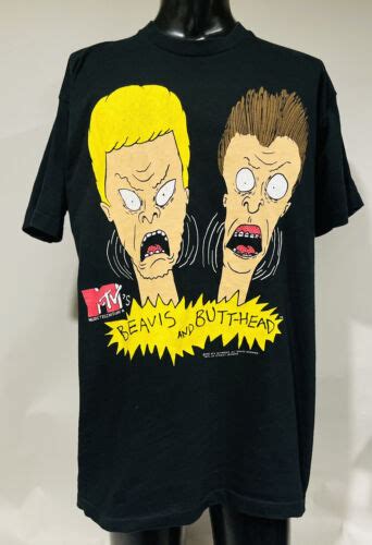 Vintage 1993 Beavis And Butthead T Shirt Mtv Scared Size Xl Ebay