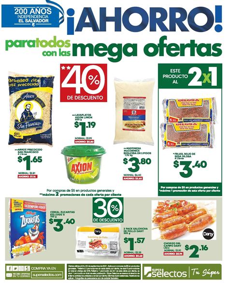 40 descuento en Mega Ofertas de Súper Selectos 04 Septiembre