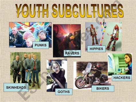 Esl English Powerpoints Youth Subcultures