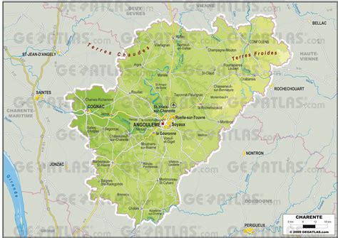 carte de la charente charente carte du departement  villes sites