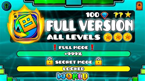 All Geometry Dash World Levels In Full Version All Coins 100