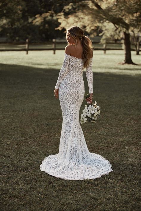 Nathalia Lace Off The Shoulder Wedding Dress Grace Loves Lace Au