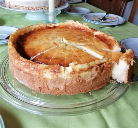German Cheesecake With Greek Yogurt Käsekuchen Ester Kocht