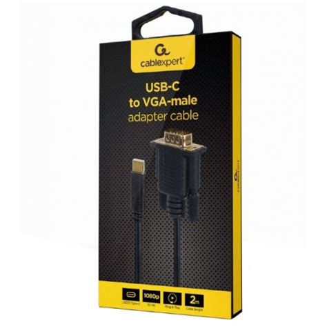 Cablexpert Usb Type C Vga M F M A Cm Vgam Black