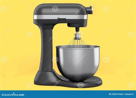 Modern Kitchen Mixer For Cooking Blending And Mixing On Yellow