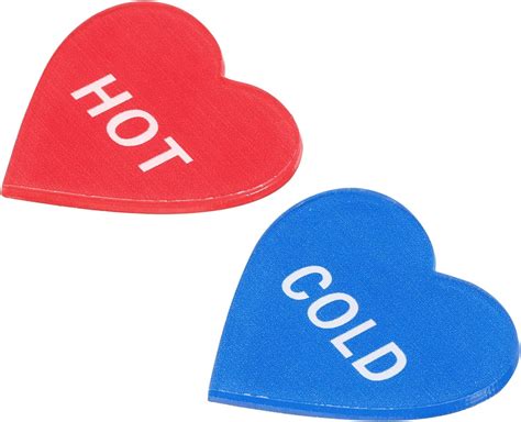 Amazon Patikil Self Stick Hot Cold Water Label Pairs Pack Acrylic Square Sticker