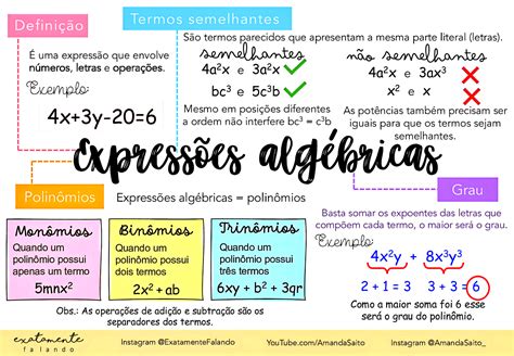Expressões Algébricas Exercicios 8 Ano Com Gabarito Pdf