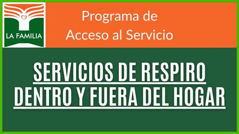 Servicios De Respiro Dentro Y Fuera Del Hogar YouTube