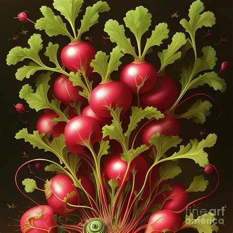 Decorative Radishes Digital Art By Mary Machare Fine Art America