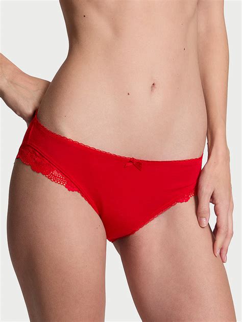 Buy Stretch Cotton Lace Trim Bikini Panty Lipstick Order Panties Online Victoria S Secret