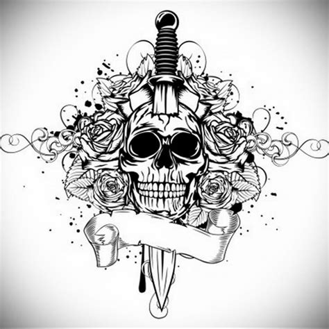 Dagger Tattoo Sketch 27122019 №038 Dagger Tattoo