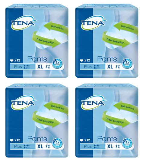 Tena Womens Pants Plus Extra Large 12 Pack Bulk Buy 4 Units