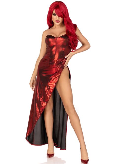 DISFRAZ JESSICA RABBIT TALLA GRANDE VESIDO ROJO Extasis Lencería Sex Shop Disfraces Morelia