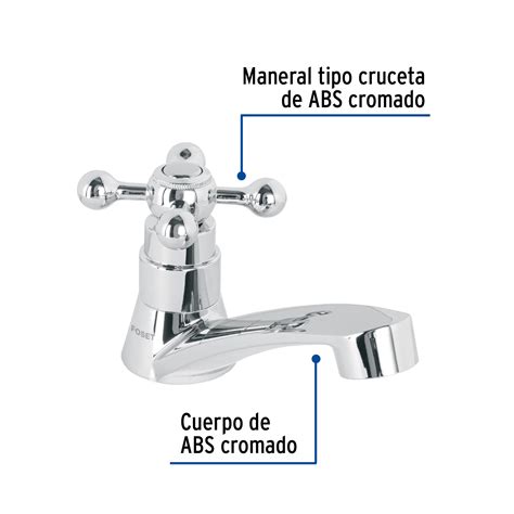 Ficha Tecnica Llave Individual Para Lavabo ABS Maneral Cruceta Basic