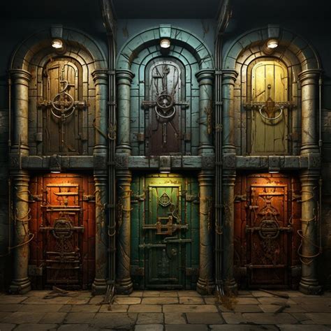 Premium Ai Image Stylized Prison Door