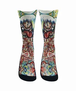 Meia Cano Alto Red Hot Chili Peppers Tradicional Black BOS STORE Meia Cano Alto Meia