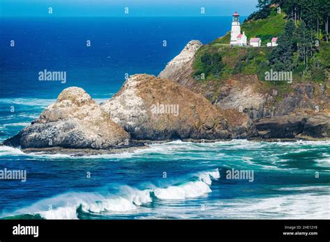 Heceta head lighthouse florence oregon hi-res stock photography and