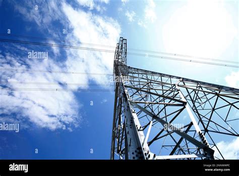High Voltage Electric Tower Line Stock Photo Alamy