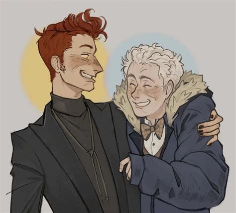 Pin By NO On Good Omens Michael Sheen And David Tennant Good Omens Book Cute Gay Angels