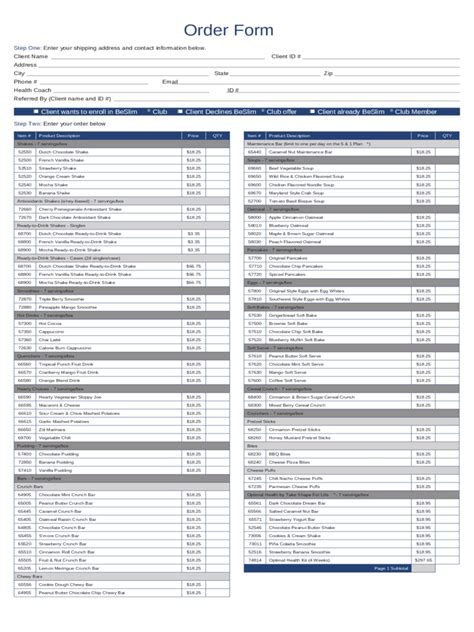 order form   templates   word excel