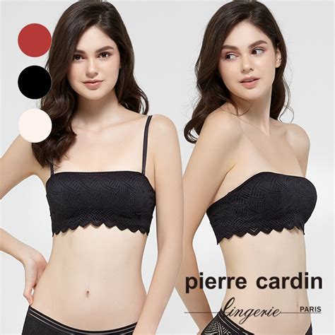 【pierre Cardin 皮爾卡登女性內衣】鋼圈集中托高雕花美學內衣 黑 Bra Top Yahoo奇摩購物中心