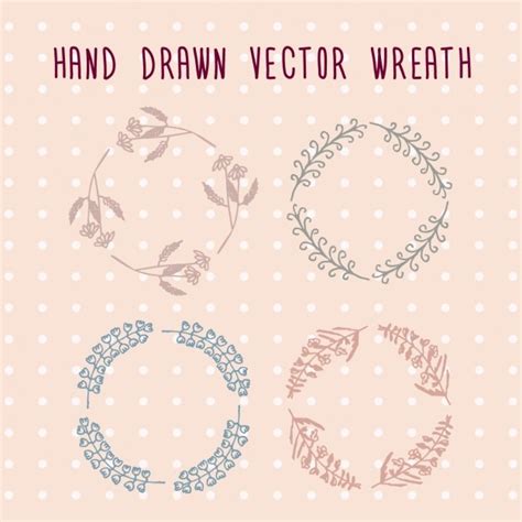 Free Vector | Hand drawn wreath collection