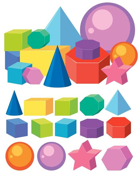 Set of math geometry shapes 694878 Vector Art at Vecteezy