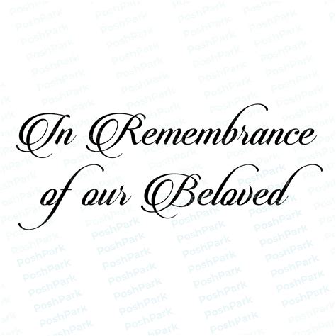 Sets of 4 in Remembrance of Our Beloved Funeral Program Word Art Titles