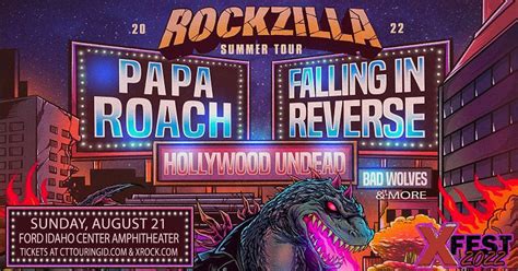 X Fest 22 The Rockzilla Tour F Papa Roach Falling In Reverse