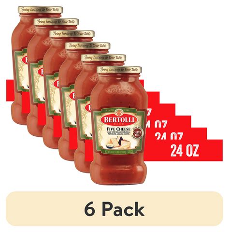 Pack Bertolli Five Cheese Pasta Sauce Made With Vine Ripened